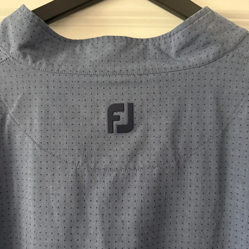 FootJoy FJ 2XL Heritage Monogram Mens Performance Golf Pullover Grey Dotted